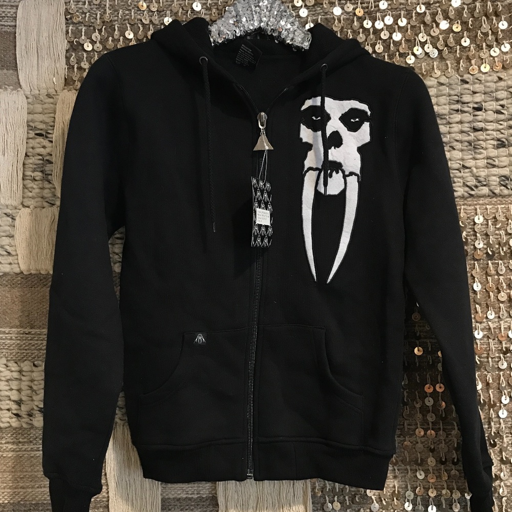 NWT Upper Playground 'Walfits' black hoodie S
